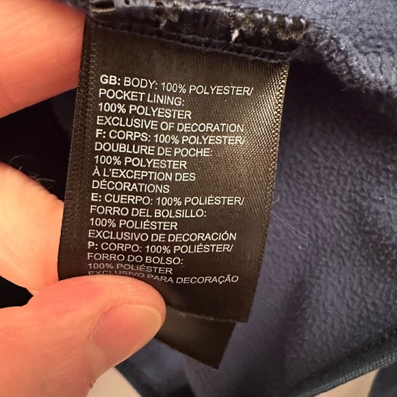 The North Face Men’s Lightweight Fleece Jacket Blue Size Large Full Zip - Picture 4 of 10